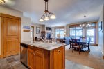 Granite countertops and stainless steel appliances